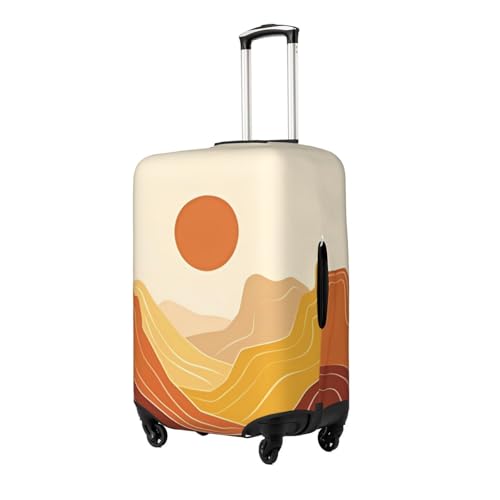 Spandex Travel Luggage Cover Printed Abstract Sun Moutain Double-Sided Suitcase Protector Bag,Dust-Proof Cratch-Resistant Durable Baggage Covers For Kid Adult,Medium2
