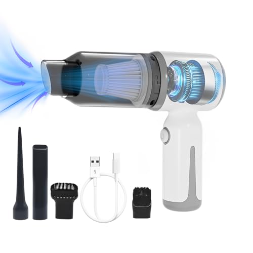 Aspiradora De Mano Inalámbrica Uplayteck – 9000 PA De Succión, Función De Soplado, 3 Velocidades, Filtro HEPA Lavable, 6 Boquillas, Ideal Para Coche, Hogar Y Oficina