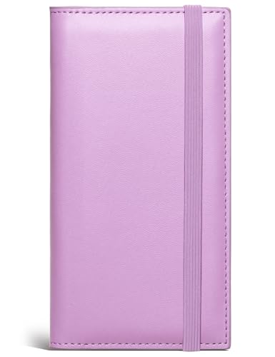 Image of Zreal Checkbook Cover for Women, Premium Vegan Leather Checkbook Holder for Top & Side Tear Duplicate Checks with RFID Blocking (Lilac Purple)