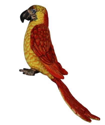 Image of Tickles Cute Parrot Soft Stuffed Plush Bird Toy for Kids Boys & Girls Birthday Gifts (Size: 30 cm Color: Red & Yellow)