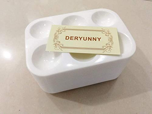 24 Pieces White Paint Plastic Palettes 6 Well Rectangular Watercolor Oil Palette Painting Tray Artist Craft Palettes - Image 5