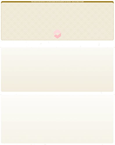 Blank Check Stock (Chain) - 500 Sheets - Check on Top (Gold)