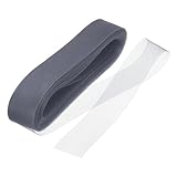 sourcing map 50 Meter Steifes Rosshaarband, 5 cm Breit für Polyester Knochen Nähen Hochzeitskleid Tanzkleid Zubehör, Grau