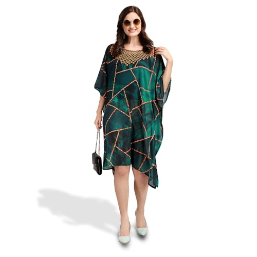 Kaftan Dresses for Women Plus Size – Beach Caftan V Neck Swimsuit Cover Ups Swimwear | Casual Mumu Moomoo Loungewear