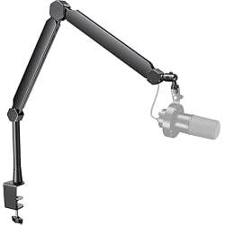 FIFINE Mic Boom Arm, Microphone Stand with Cable Management Channels, Extension Tube, Desk Clamp, Thread Adapter, Fully Adjustable Metal-Built Podcast Mic Arm for Streaming Gaming Recording-BM66T