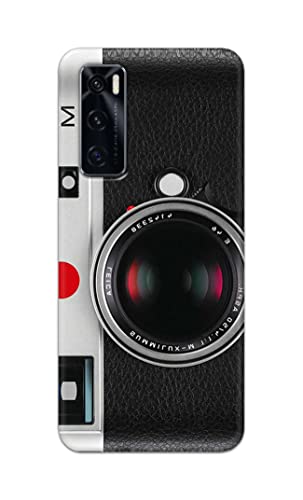 Image of Printed Hard Back Cover Case for Vivo V20 SE Back Cover (Vintage Camera) -1302