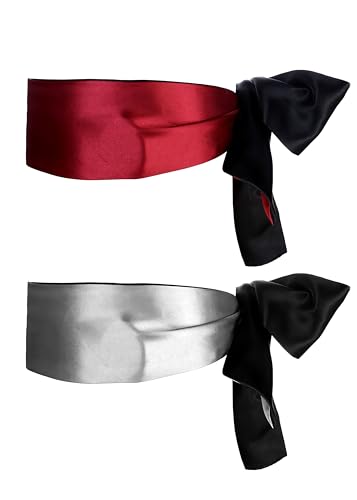 Mask Set Blindfold Satin Eye Mask Kit Silk Eye Mask Adjustable Sleeping Blindfold Eye Mask 59 inch Eye Blindfold Sleep Mask