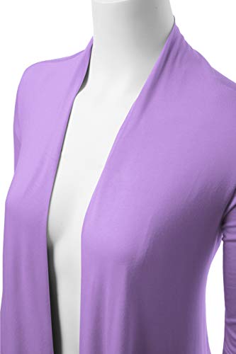Image of Women's Drape Front Open Cardigan Long Sleeve (S-2X, Made in USA)