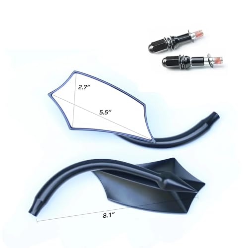 Espejos retrovisores motocicleta para rutas en carretera con motos Custom Sportster y Bobber 4