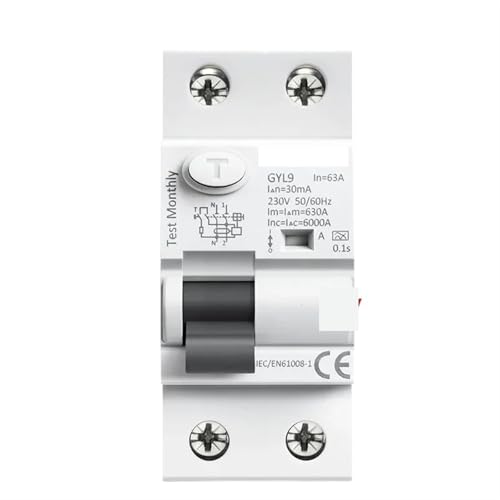 Disjoncteur différentiel GYL9 Type A 2P 63A 300mA pour tableau électrique