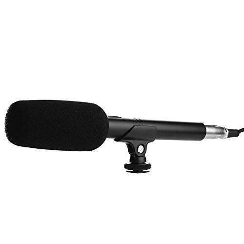 Condenser Interview Microphone, Bestshoot Photography Shot Gun Mic External on-Camera for Video Camcorders