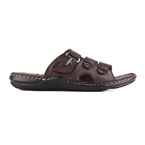 Image of Red Chief Leather Casual Slippers for Men's | Extra Soft Leather and Comfortable | Slippers for Men Quite Long-Lasting and Light in Weight | Slip-On Slippers