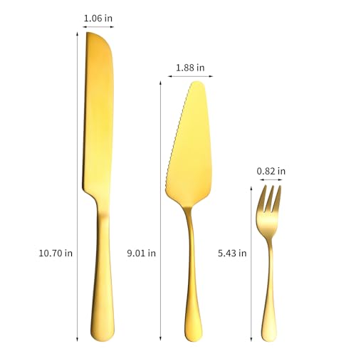 Juego para cortar pastel 50% descuento - 8 piezas acero inoxidable