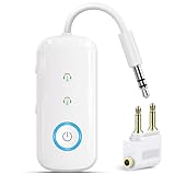 Premium Pro Bluetooth 5.4 Transmitter Receiver,Airplane Audio Adapter,Wireless Transmitter for TV/Travel Flight,Airline,Gym.Compatible with 2 AirPods/Headphones,Bluetooth Receiver for Car/Home Stereo