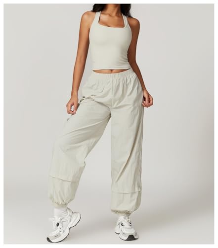 Joggers for Women High Waisted Cargo Pants Women Baggy Wide Leg Pants Women with Pocket for Workout3