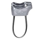 Pzuryhg Rock Climbing Descender, Climbing Descent Protector, Aluminum Alloy Descender, Climbing Stop Device, Camping Rappelling Gear, Safety Climbing Equipment, Lightweight Climbing Descender
