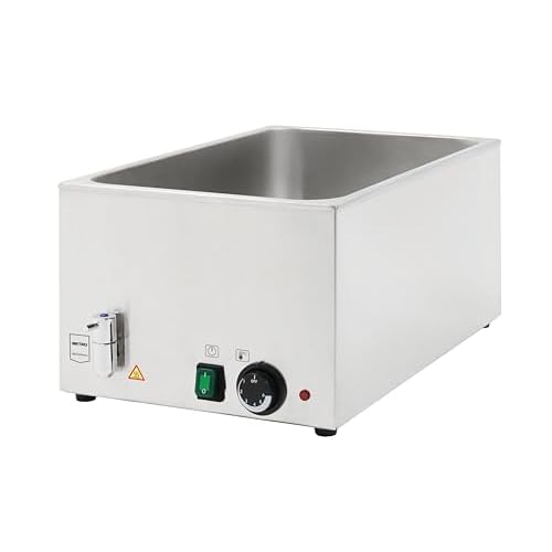 METRO Professional Bain Marie GBM1150 aus Edelstahl, 24 L, für GN Behälter, Temperaturbereich bis 90°C, Heizfunktionsanzeige