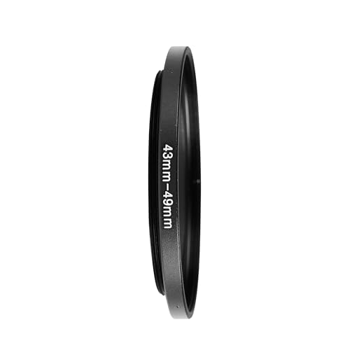 Image of 43-49mm Step-Up Ring Adapter, 43mm to 49mm Step Up Filter Ring for 43mm Lens Install 49mm ND CPL UV Camera Lens Filter(43mm-49mm)