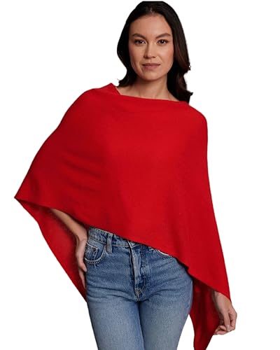 Image of CLAUDIA NICHOLE Womens 100% Cashmere Dress Topper - Cashmere Poncho Wrap