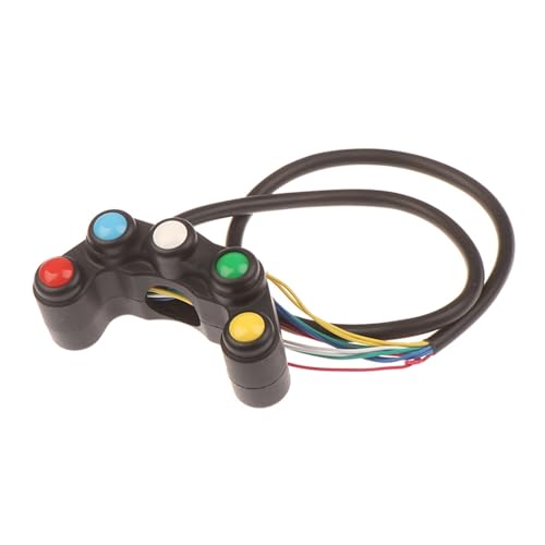 Commutateur guidon moto universel à 5 boutons pour phare et klaxon de moto de course