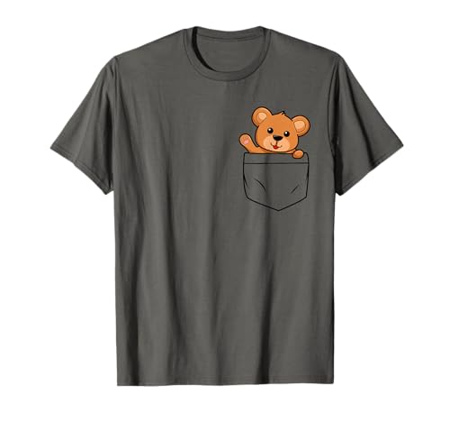 Teddy Bear in Breast Pocket Funny Cute Bears Men Women Kids T-Shirt