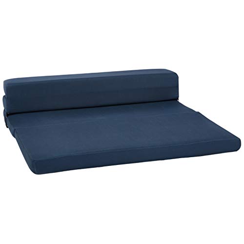 AmazonBasics Trifold Mattress, Queen, Navy