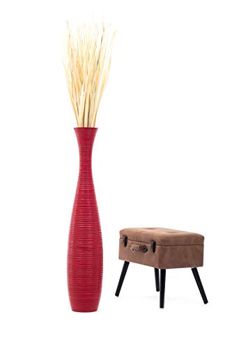 Image of Leewadee Large Floor Vase 41 inches Mango Wood for Pampas Grass, Dried Flowers