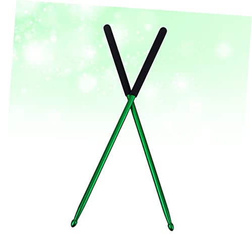 Baquetas de aleación para práctica de batería verde miniatura 4