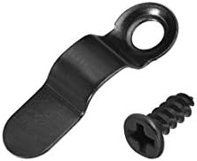 sourcing map Frame Turn Button, 9/10" Metal Bow Shape with Screws for Hanging Pictures, Photos, Drawings and Posters, 20 Pcs (Black)