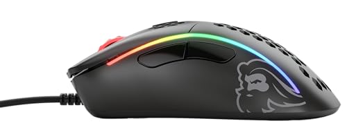 Image of GLORIOUS Model D- (Minus) Wired Gaming Mouse - 61g Superlight Honeycomb Design, RGB, Ergonomic, Pixart 3360 Sensor, Omron Switches, PTFE Feet, 6 Buttons - Matte Black