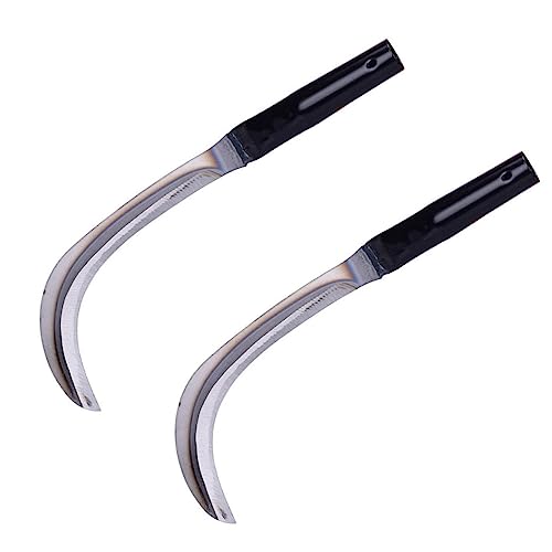 YARNOW 2 piezas hoz de acero para jardinería miniatura 1