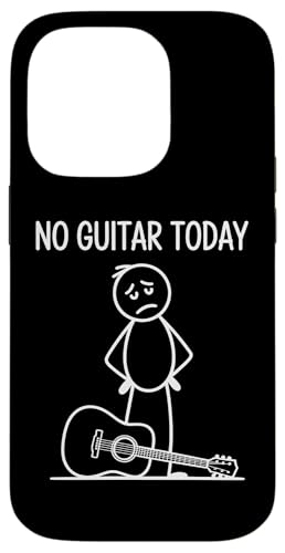 No Guitar Today, Funny Sad Stickman �M�^���X�g ���y�v���[���[ �X�}�z�P�[�X iPhone 14 Pro �p