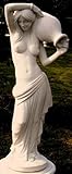krug jugendstil mit zinndeckel Breite: 44 cm Casa Padrino Jugendstil Wasserspeier Skulptur Frau mit Krug 44 x 33 x H. 120 cm - Gartendeko Figur - Special!