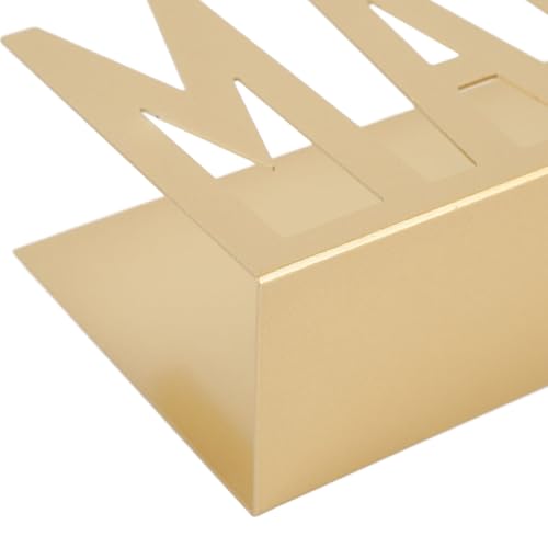 TOPINCN Metall-Post-Organizer für den Schreibtisch, Stilvoller Desktop-Postständer mit Hohlem Design für Rechnungen, Briefe, Papiere, Ideal Als Einweihungs- und Hochzeitsgeschenke (GOLD)