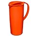 Rotho Caruba Caraffa con Coperchio e Beccuccio, Plastica (PP) senza BPA, Rosso, 1.2 L, 16.0 x 10.5 x 22.0 cm