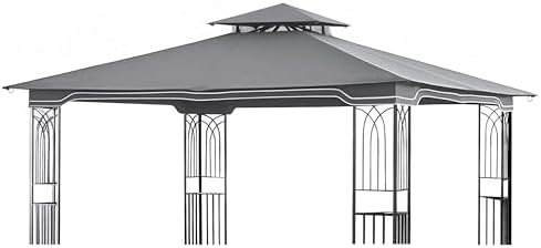 SCOCANOPY Replacement Gazebo Canopy Compatible with 10 x 12 Regency II Patio Gazebo Model L-GZ798PST,A101004104,A101004105,(Forest Green) image 27