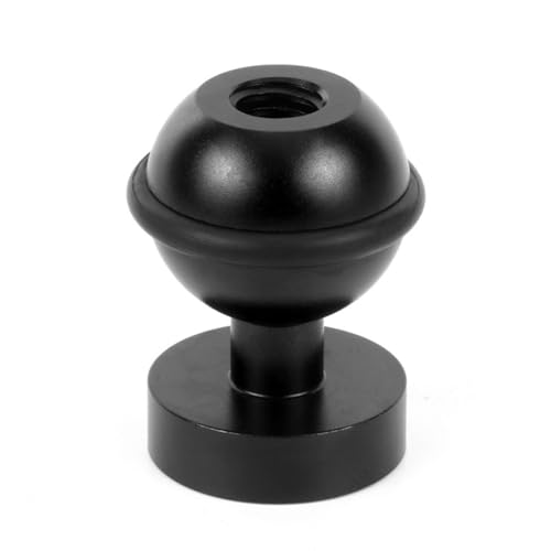 Tiardey Adaptador de Base de Zapata fría para Montaje en rótula de Bola Conector de aleación de Aluminio para luz de Buceo Cabezal de Bola para fotografía subacuática Negro