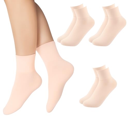 Maxmoc Ballet Socks for Girls 3 Pairs Seamless Dance Socks Soft Breathable Ballets Sock for Ballet Jazz Yoga Gymnastics(6 UK Child-3.5 UK)