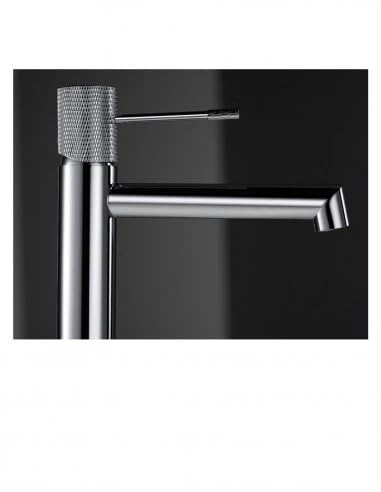 IMEX Grifo Monomando Lavabo - BDD038-1 Cuerpo de Latón, Cartucho Cerámico Ø26mm TOP, Flexos 3/8”, Serie Line (Cromado)