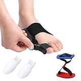 Hallux Valgus Schiene mit 2 Zehensprechern | Verstellbare Korrektur-Schiene für Tag & Nacht | Bunion Corrector zur Zehenkorrektur bei Hallux Valgus & Fehlstellungen