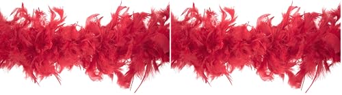 Boa en plumes de marabout: 1,8 mx 12 cm: rouge