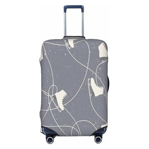 Ice Skating Boots Winter Luggage Cover for Suitcase, Suitcase Cover Protector Fit 25-28 Inch Luggage Travel Accessories, L