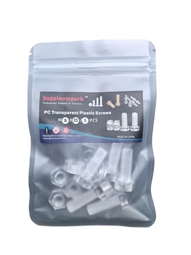 Vis hexagonale métrique M8 x 25 mm plastique polycarbonate antichoc isolante