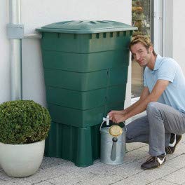 Regentonne eckig 300 Liter grün GARANTIA 501206