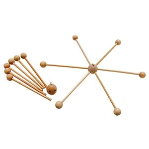 Houten mobiele ster hout 30 cm kruis babywieg zelf maken knutselen nieuw