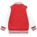 LittleSpring Toddler Unisex Boys Girls Spring Jacket Snap Red Baseball Jacket Quick Dry School Coat Kids Clothes 2T