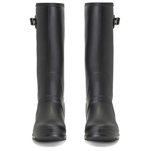 Womens Tall Muck Buckle Dog Walking Snow Rain Waterproof Wellington Boot - Black - UK6/EU39 - BL0290