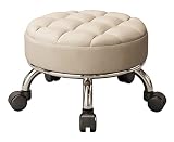 Amplia gama de aplicaciones: el taburete pequeño tiene una altura de 22 cm/32 cm desde el suelo y un diámetro de 34 cm para trabajadores de oficina en casa, etc.