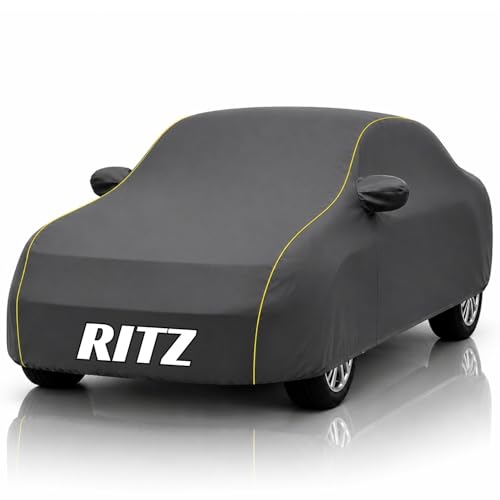 Image of Safe-Cars New Grey 100% Waterproof Ritz Car Cover | Polyester Car Body Cover for Rain & Sun | UV Protection, Dustproof, Scratch Resistant, Windproof, Heat Resistant, Custom Fit
