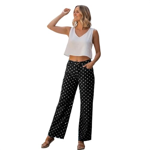 Jean stretch femme jambe large ample et droit en denim léger taille basse